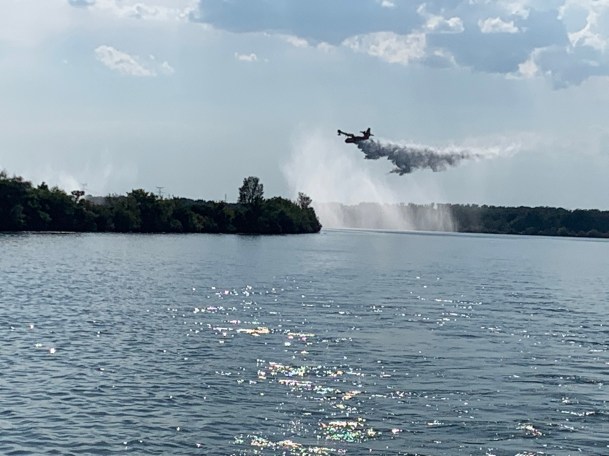 20190830 10 Fire planes dumping unused water