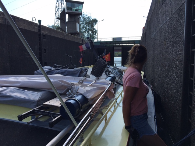 20200711 01 Leaving the Canal du Rhone au Rhine via the Kembs-Niffer Lock